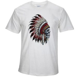 T-shirt Indien Tête de Mort Indien d’Amérique