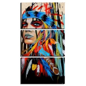 Tableau Indien Amérindienne Colore