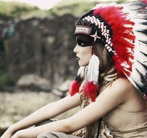 Tableau Indien Aigle rouge