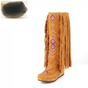 Bottes Indiennes Fourrure du Loup