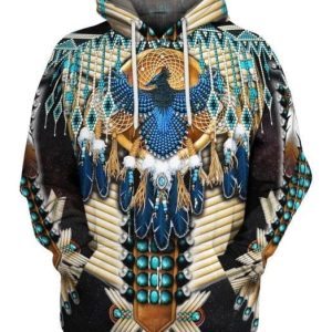 Pull Indien Aigle Bleu