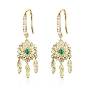 Boucle d’Oreille Attrape-Rêve Montant Diamanté