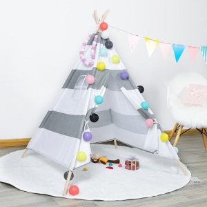 Tipi Indien Gris & Blanc