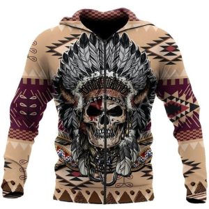 Pull Indien Crâne Chef Indien