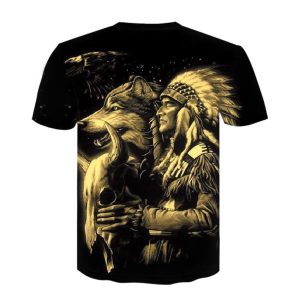T-shirt Indien Le Loup et son Chef