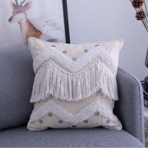 Coussin Indien  Décalé à Franges