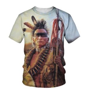 T-shirt Indien Regard Noir
