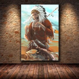Tableau Indien  Puissant Chef