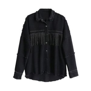 Veste à Franges  Black Indian