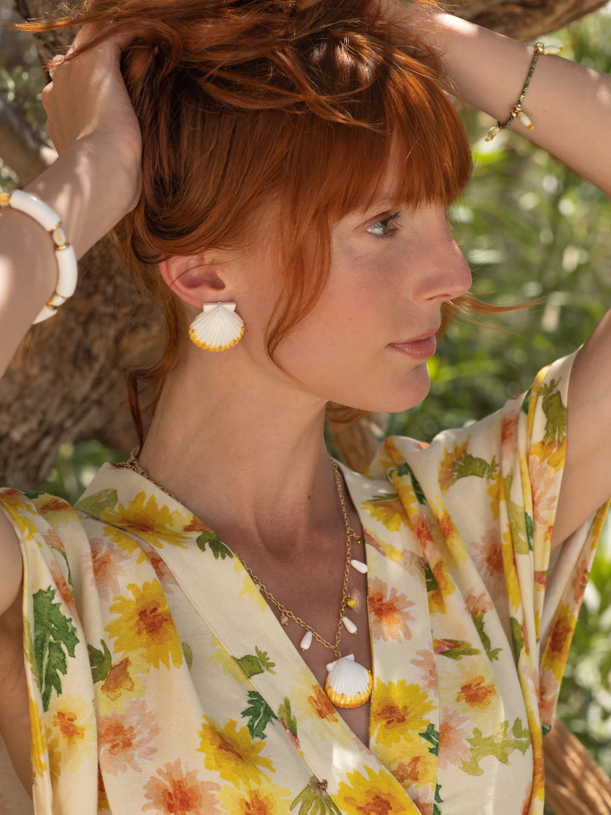 Puces d'oreilles coquillage nacré – Image 2