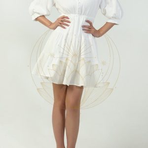 Robe Bohème Courte Blanche