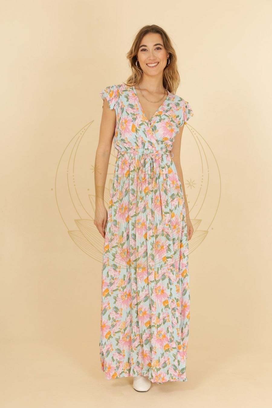 Robe Bohème Longue Bleu Ciel