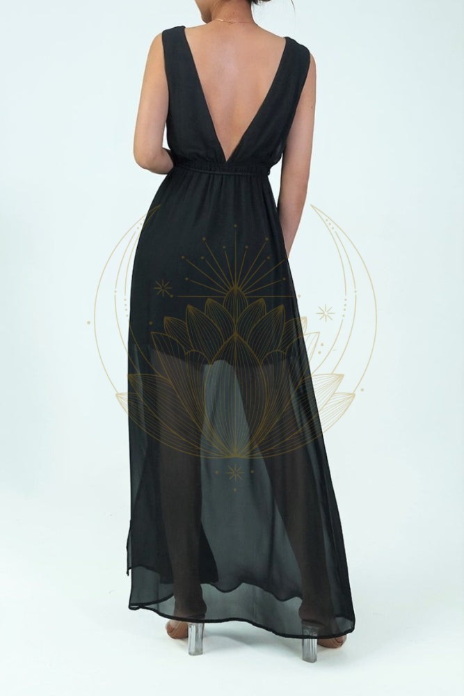 Robe Bohème Romantique Noire – Image 3