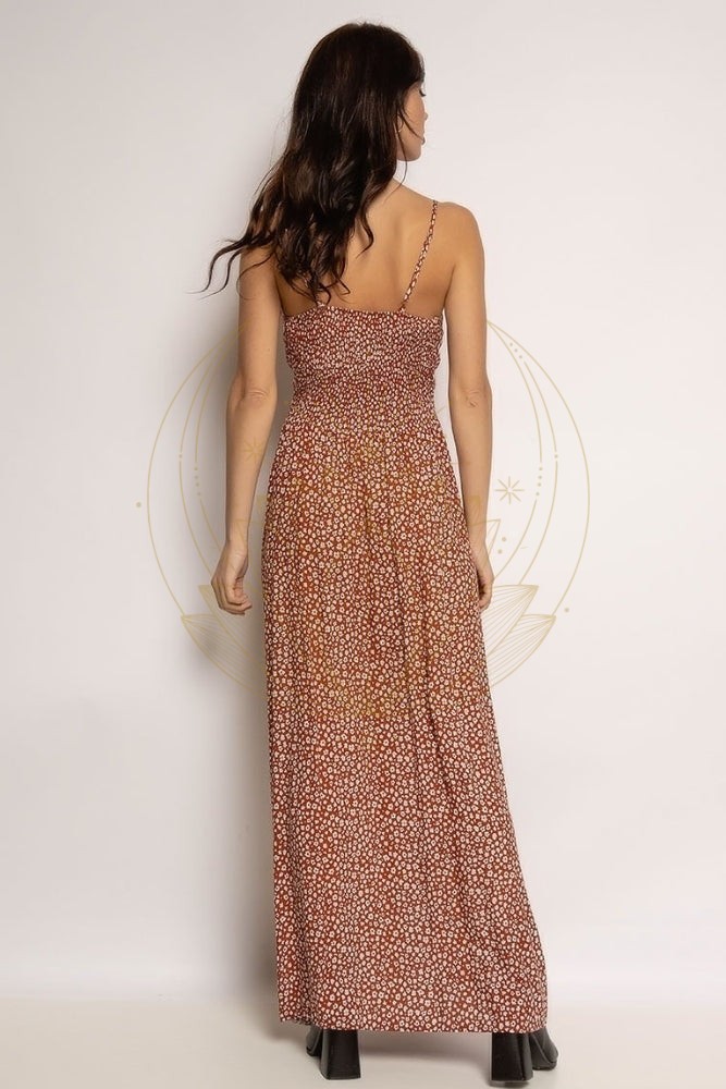 Robe Bohème Terracotta Fleurie – Image 5