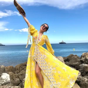 Robe De Plage Jaune