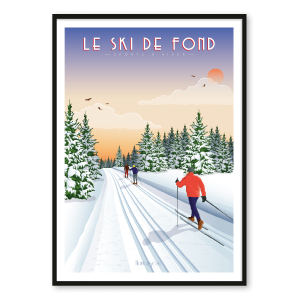 Affiche Sports d&rsquo;hiver – Le ski de fond