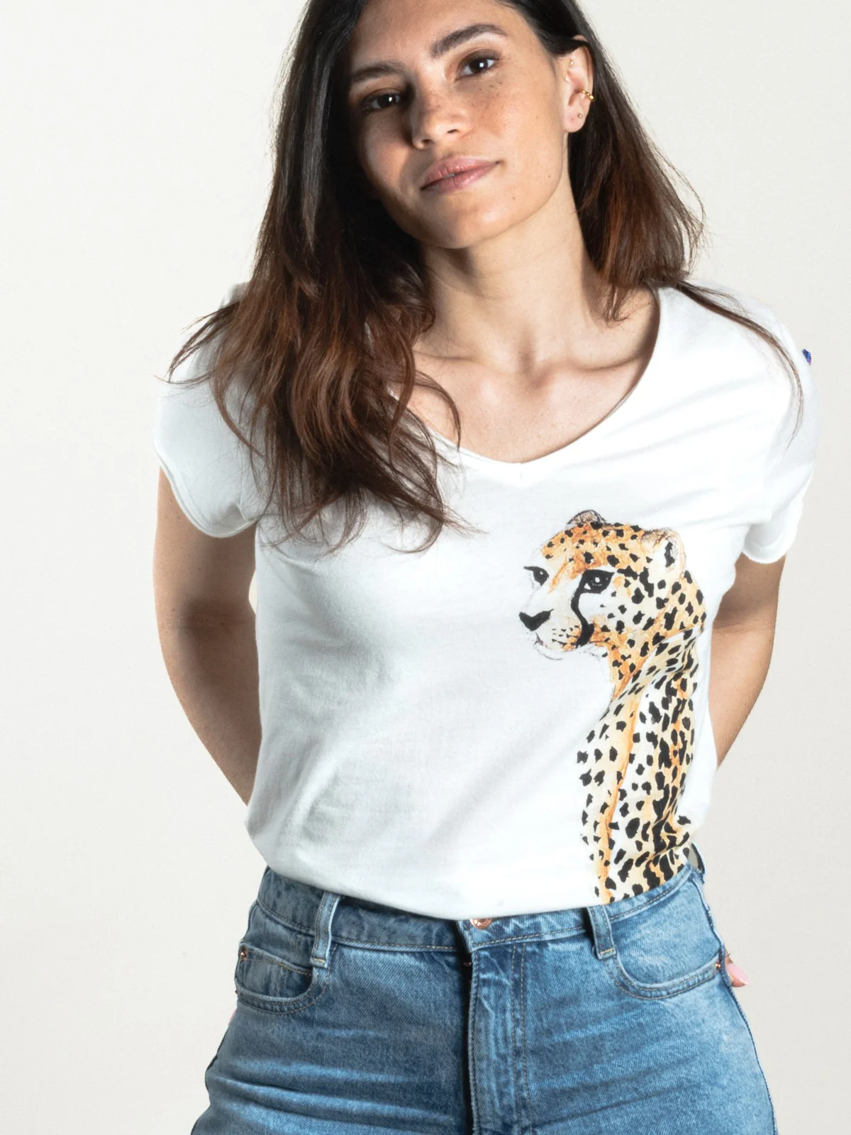 T-shirt Victor - guépard assis