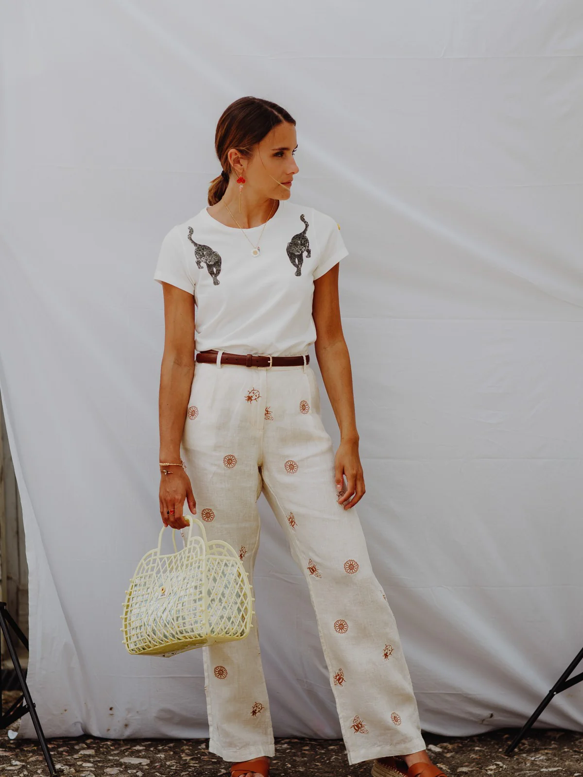 T-shirt panthère noire face à face – Image 5