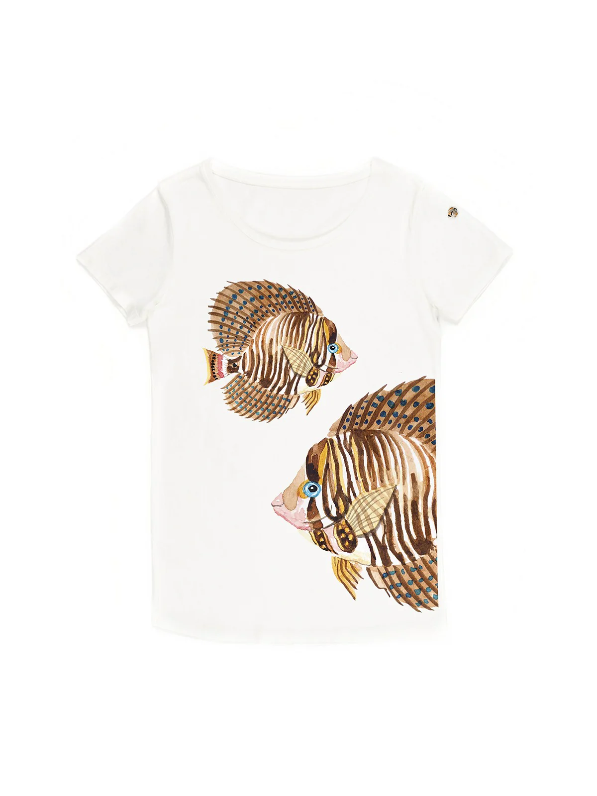 T-shirt Olga - poissons marrons – Image 2
