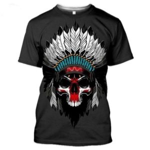 T-shirt Indien Le Démon Sous Terrain Noir