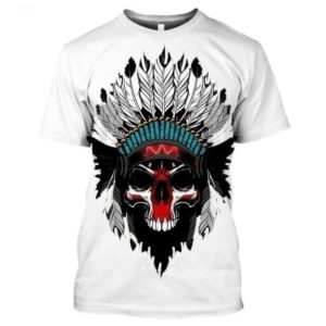 T-shirt Indien Le Démon Sous Terrain Blanc