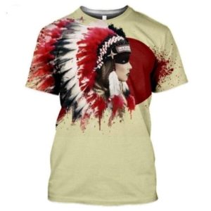 T-shirt Indien Regard Noir